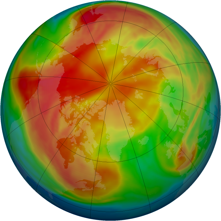 Arctic ozone map for 24 February 2006